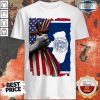 Nice Wyoming American Flag Cross Happy Independence Day Shirt