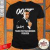 Sean Connery 007 Thanks For The Memories 1930 2020 Signature Shirt-Design By Palacetee.com
