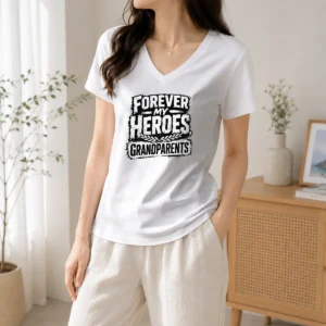 Awesome Hot Grandparents Day Heroes Streetwear For Family Gratitud V-Neck Shirt