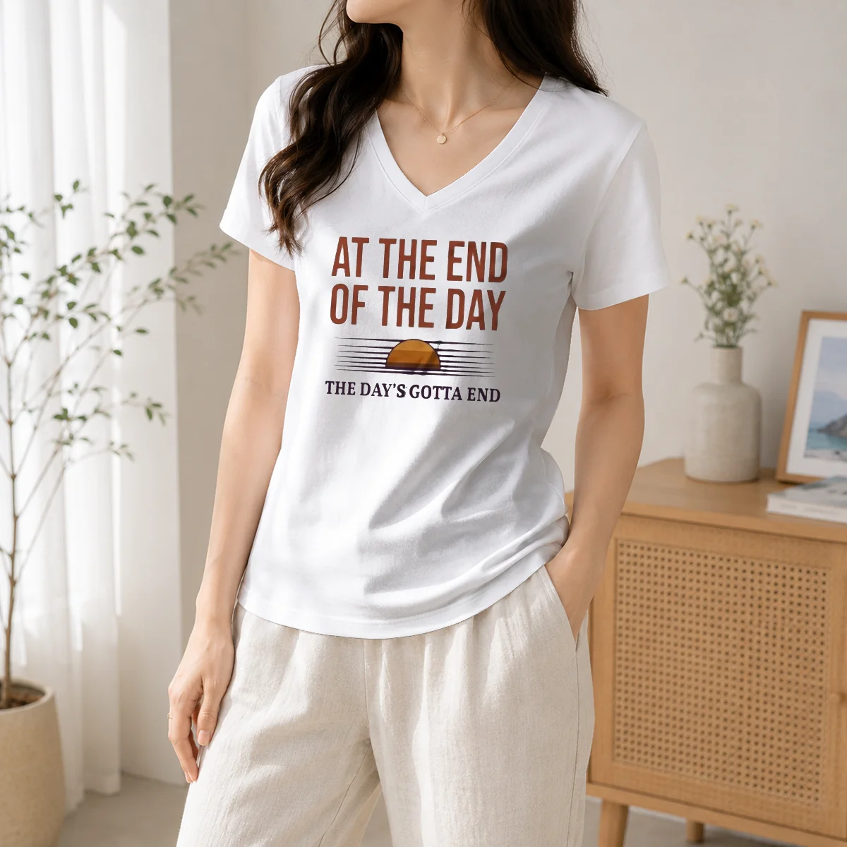 Premium At The End Of The V-Neck Shirt Premium At The End Of The V-Neck Shirt