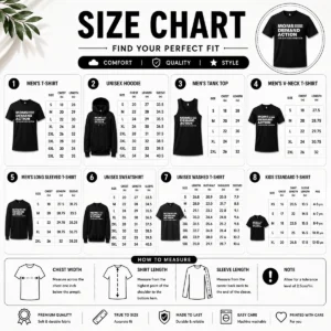 Size chart for Top Pretty Moms Demand Action For Gun Sense In America with measurements in inches and cm