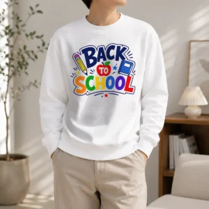 Awesome Distressed Grunge Back To School Red Blue Sweater