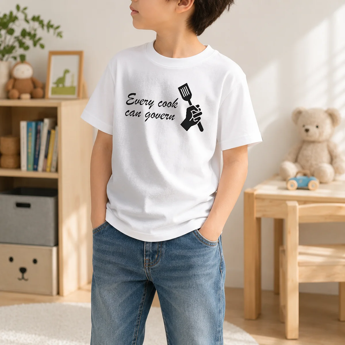 Funny Every Cook Can Govern Cooking Chef Political Kids T-Shirt