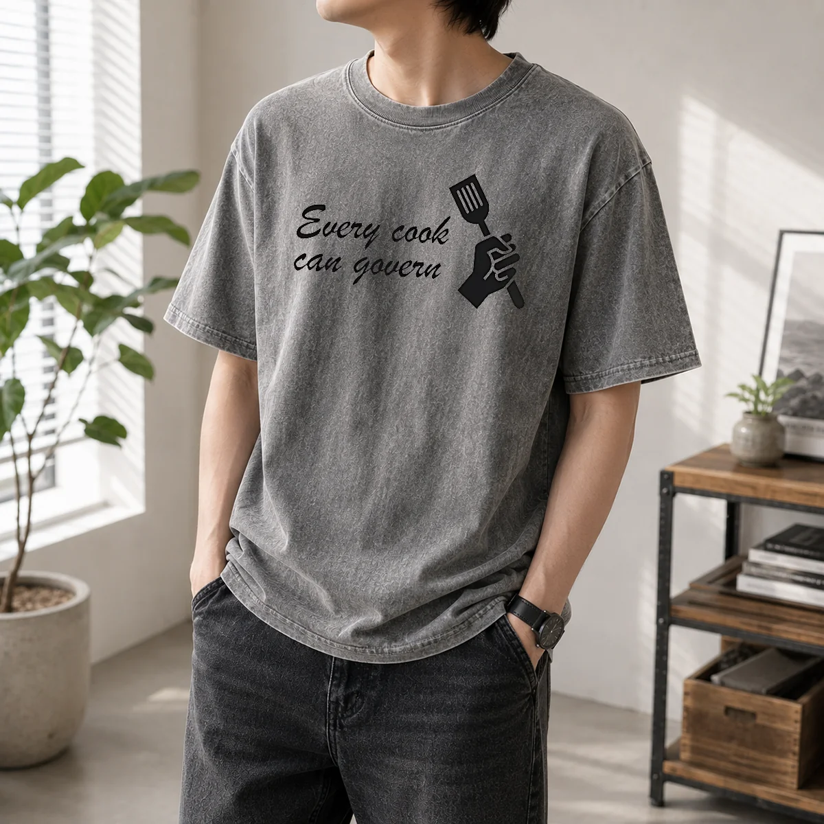 Funny Every Cook Can Govern Cooking Chef Political Washed T-Shirt
