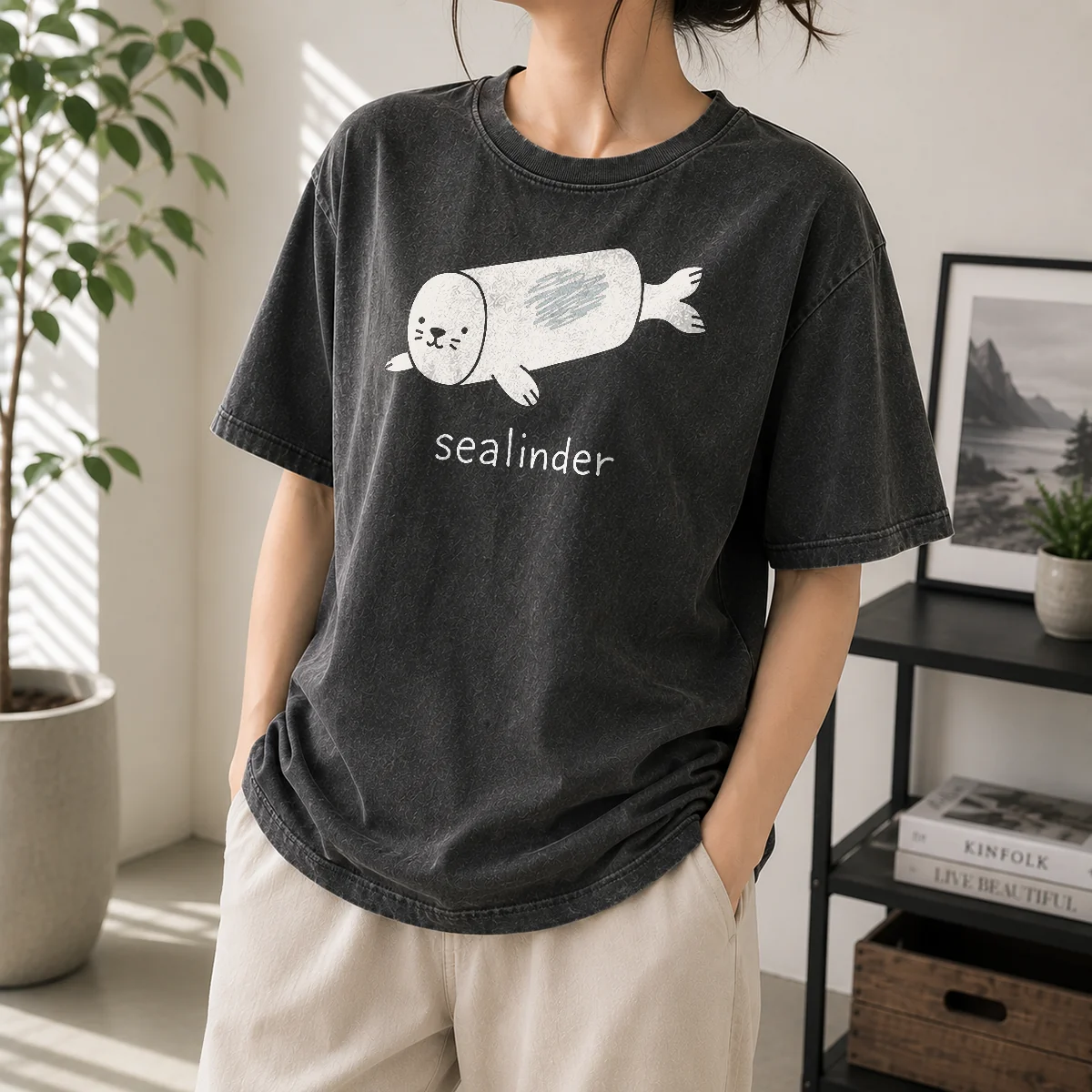 Good Cylindrical Seal Geek Washed T-Shirt