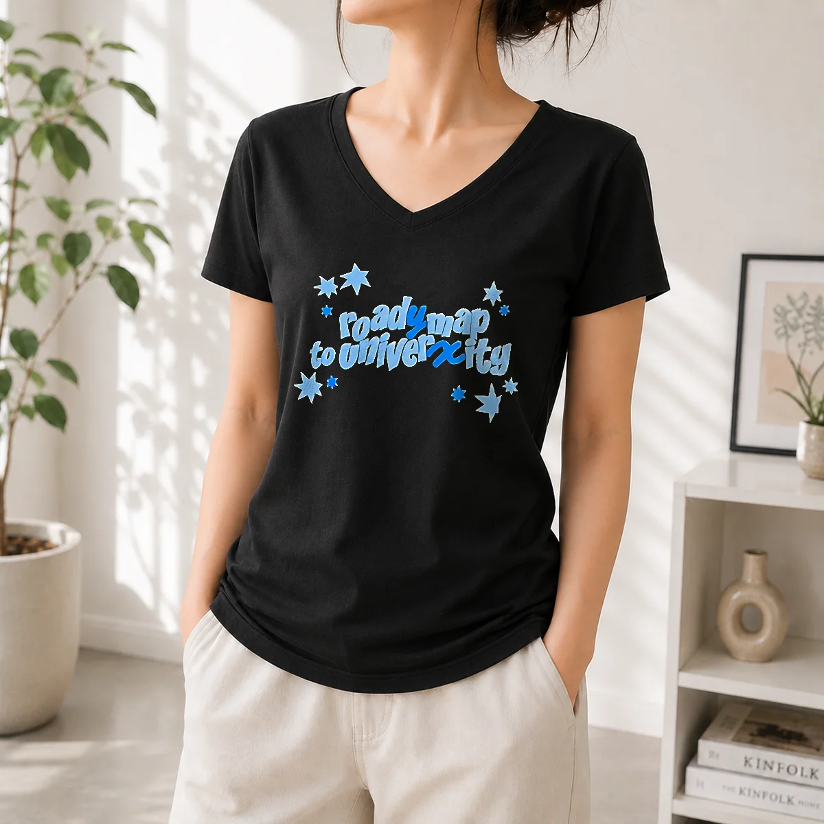 Happy Awesome Hunter Roady Map To V-Neck Shirt Happy Awesome Hunter Roady Map To V-Neck Shirt
