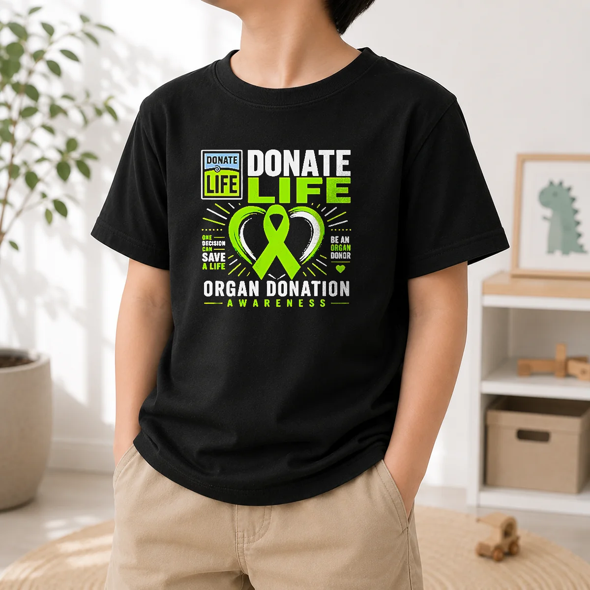 Hot Awesome Donate Life One Decision Can Save A Life Be An Organ Donor Organ Donation Awareness Kids T-Shirt