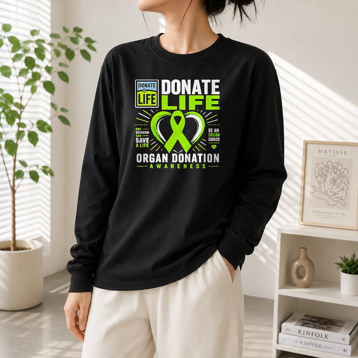 Hot Awesome Donate Life One Decision Can Save A Life Be An Organ Donor Organ Donation Awareness Long Sleeve Shirt