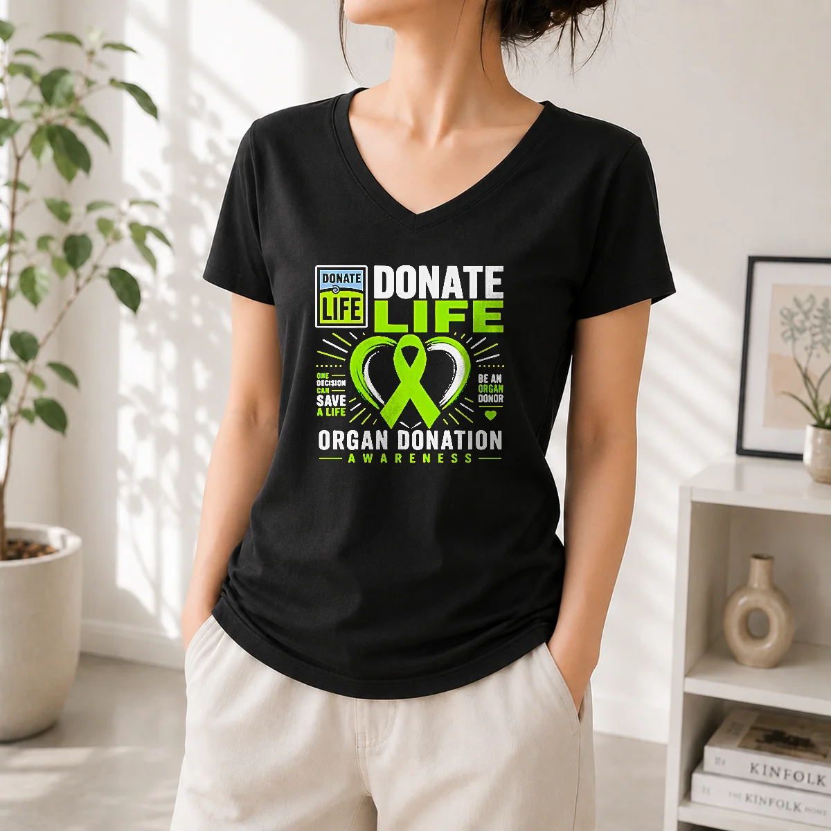 Hot Awesome Donate Life One Decision V-Neck Shirt Hot Awesome Donate Life One Decision V-Neck Shirt