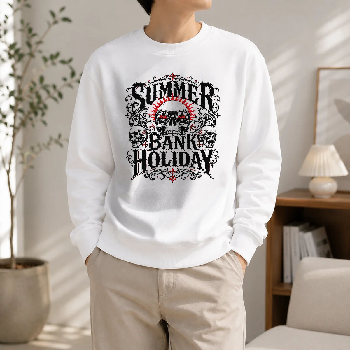 Hot Gothic Skull Sunglasses Summer Bank Holiday Sweater