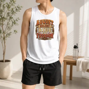 Nice Hot August Holiday Western Ride Into Freedom Tank Top