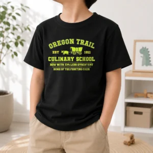 Nice Premium Oregon Trail Culinary School Now With 73 Percent Less Dysentery Kids T-Shirt