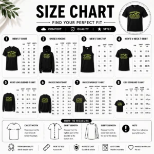 Size chart for Nice Premium Oregon Trail Culinary School Now With 73 Percent Less Dysentery with measurements in inches and cm to help choose the right fit