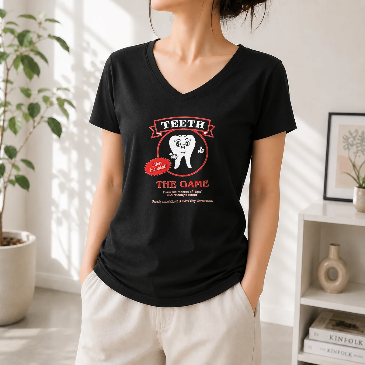 Nice Top Teeth The Game Pliers V-Neck Shirt Nice Top Teeth The Game Pliers V-Neck Shirt