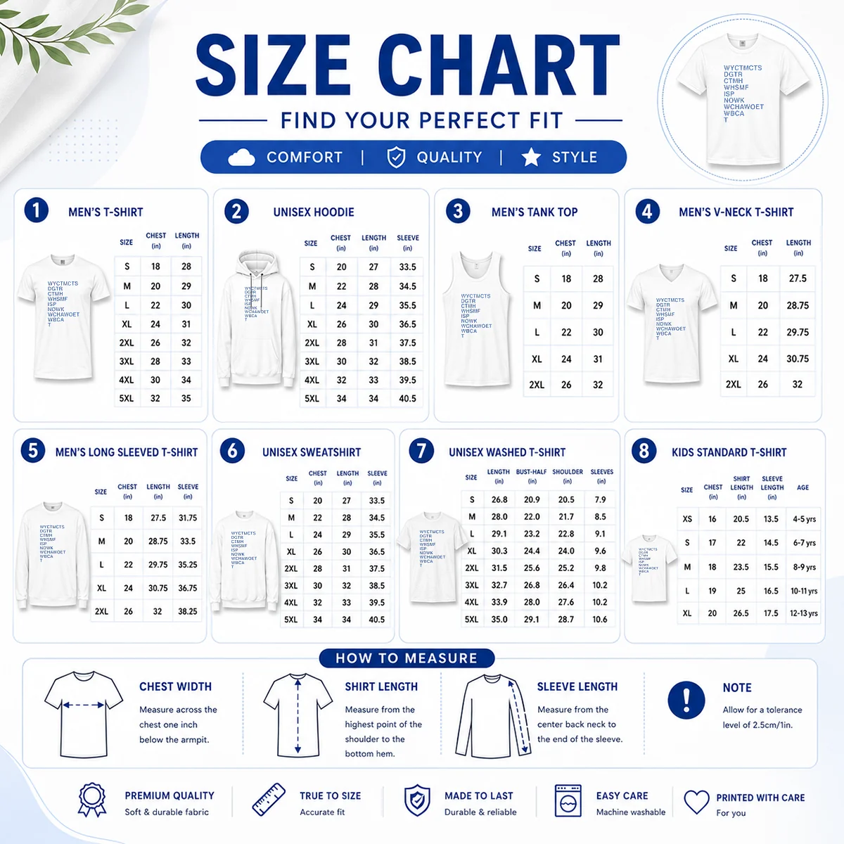 Nice Top When You Come To Me Come To Stay Don'T Get Too Real Come To My House Size Chart Size chart for Nice Top When You Come To Me Come To Stay Don'T Get Too Real Come To My House with measurements in inches and cm to help choose the right fit