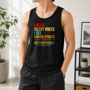 Official I Hear Silent Voices I See Human Stories Every Person Has A Story Tank Top