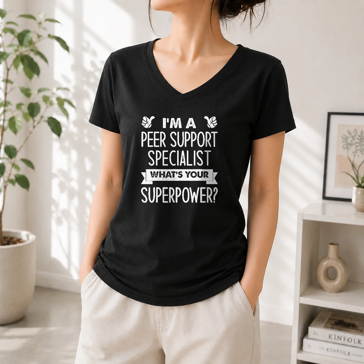 Original I'M A Peer Support Specialist V-Neck Shirt Original I'M A Peer Support Specialist V-Neck Shirt