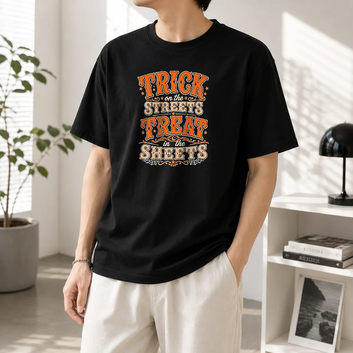 Premium Funny Halloween Trick On The Shirt Premium Funny Halloween Trick On The Shirt